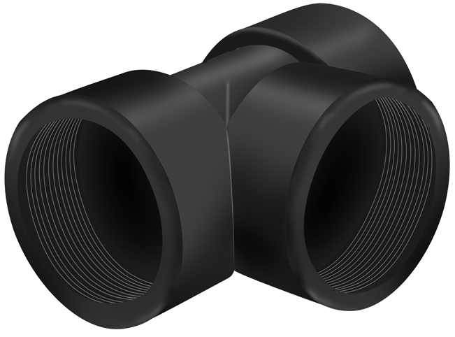 PT Coupling 85700200 Tee, 2 in FNPT x 2 in FNPT x 2 in FNPT, Polypropylene